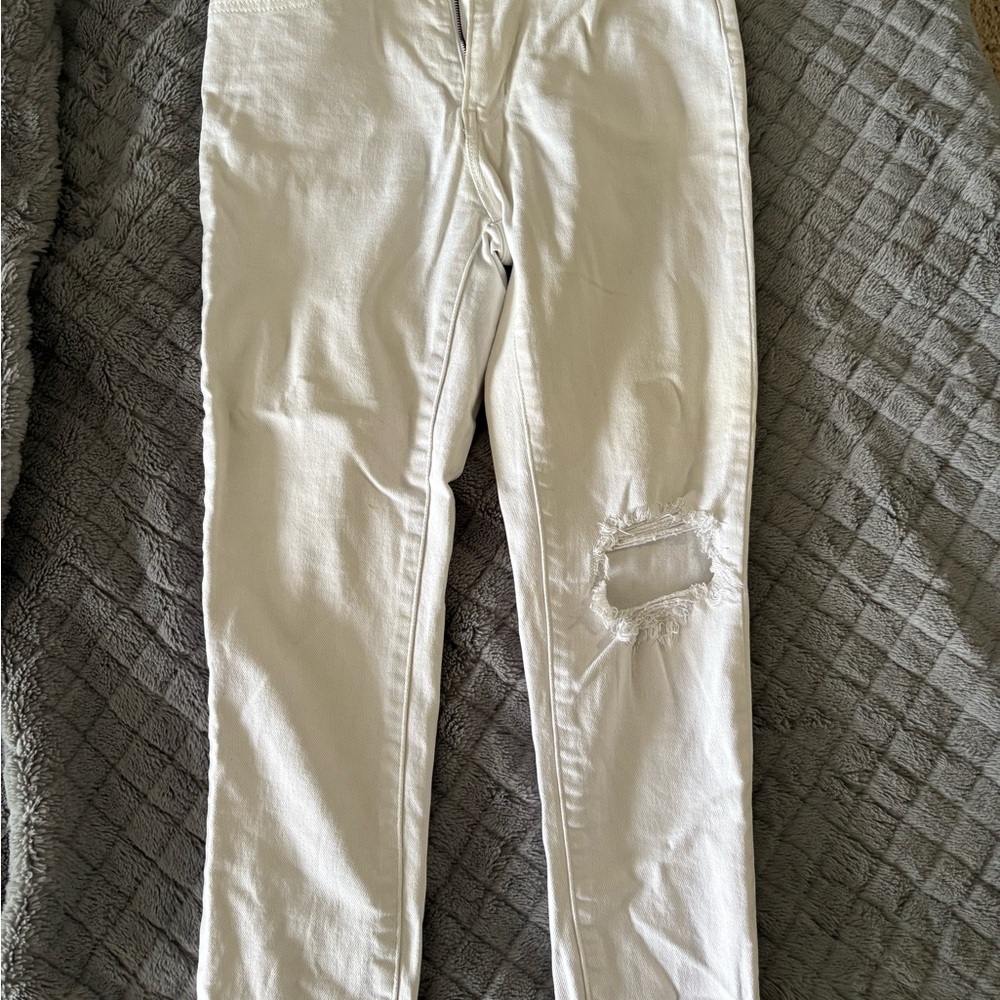 Levi's Women's White Distressed Jeans